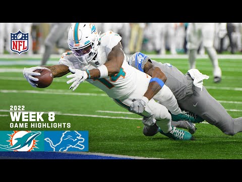 Miami Dolphins vs Detroit Lions | 2022 Week 8 Game Highlights