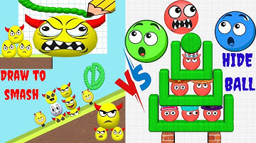 HIDE BALL brain teaser games vs DRAW TO SMASH login puzzle Gameplay 20 #hideball #androidgames #game