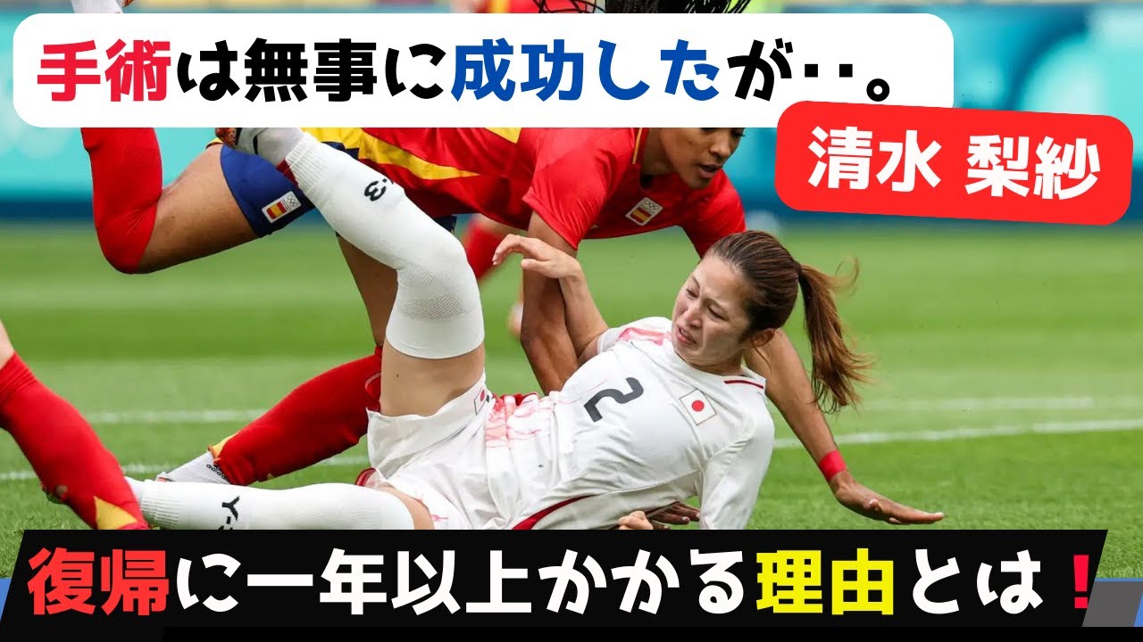 長谷川唯との友情に胸熱！なでしこJAPANの清水梨紗！手術は成功したが