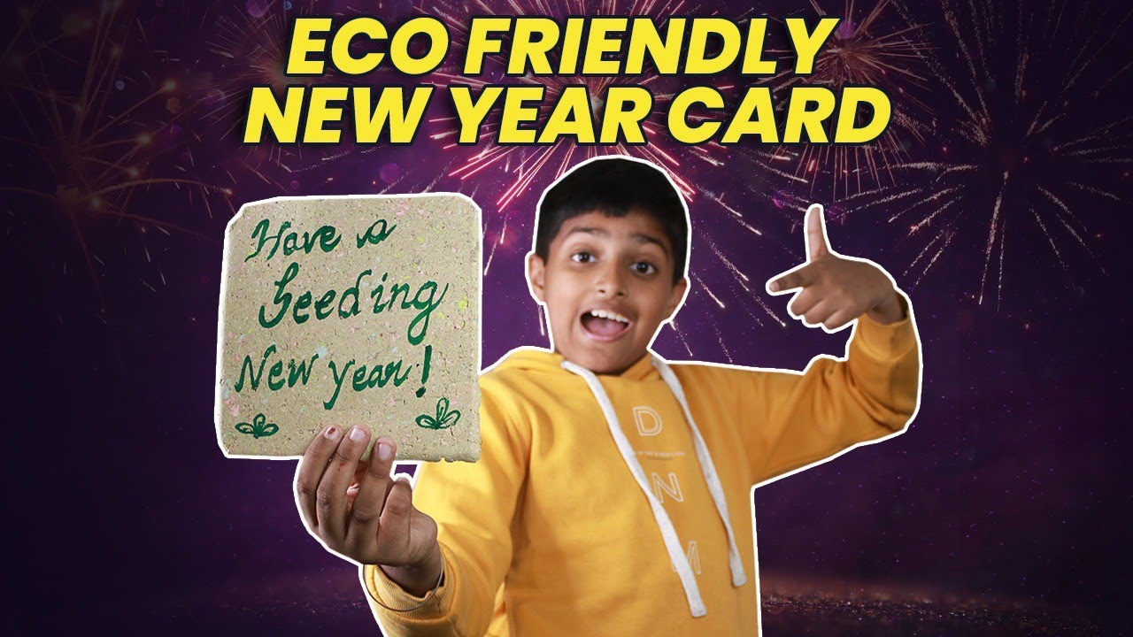 Eco-Friendly New Year Card Making Handmade | DIY New Year Greeting Card