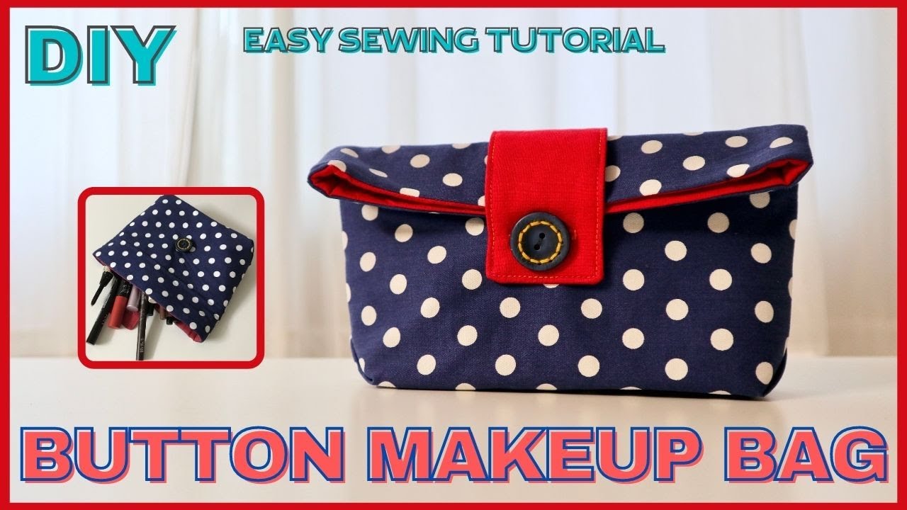 DIY Makeup pouch bag, 꽃무늬 메이크업 파우치