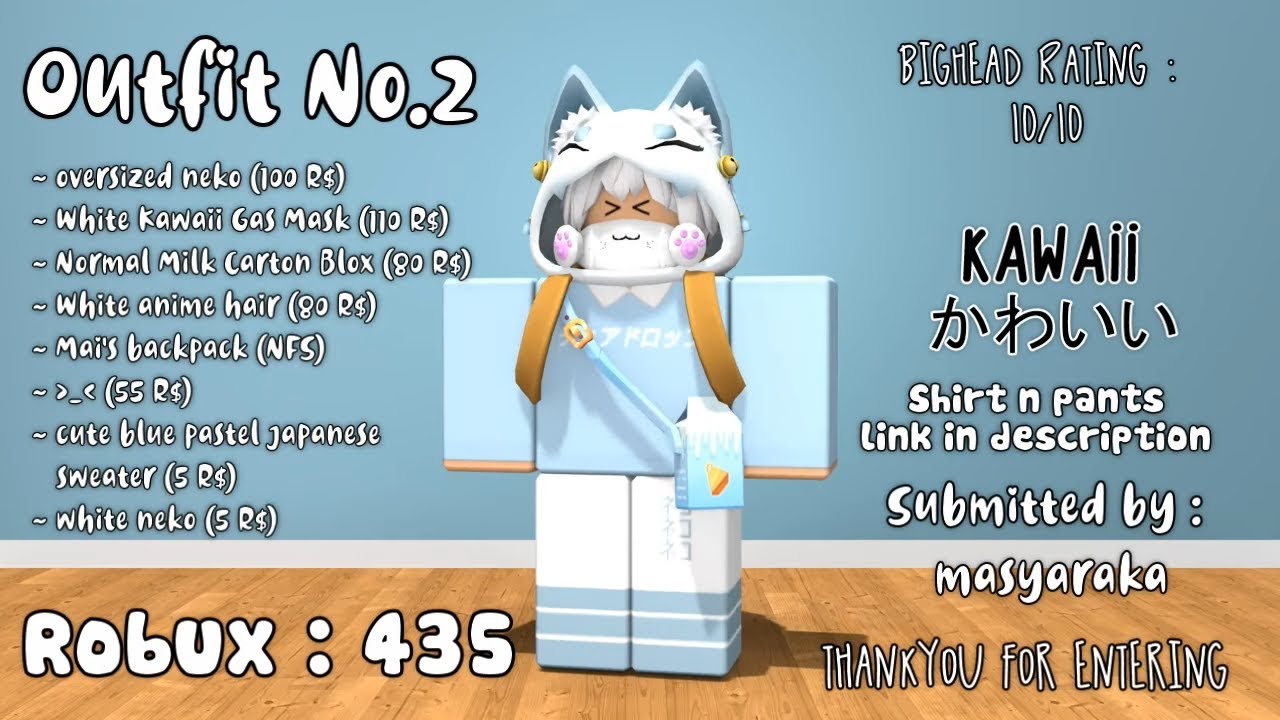 Kawaii Roblox Outfits Ideas Youtube - white kawaii face mask roblox id