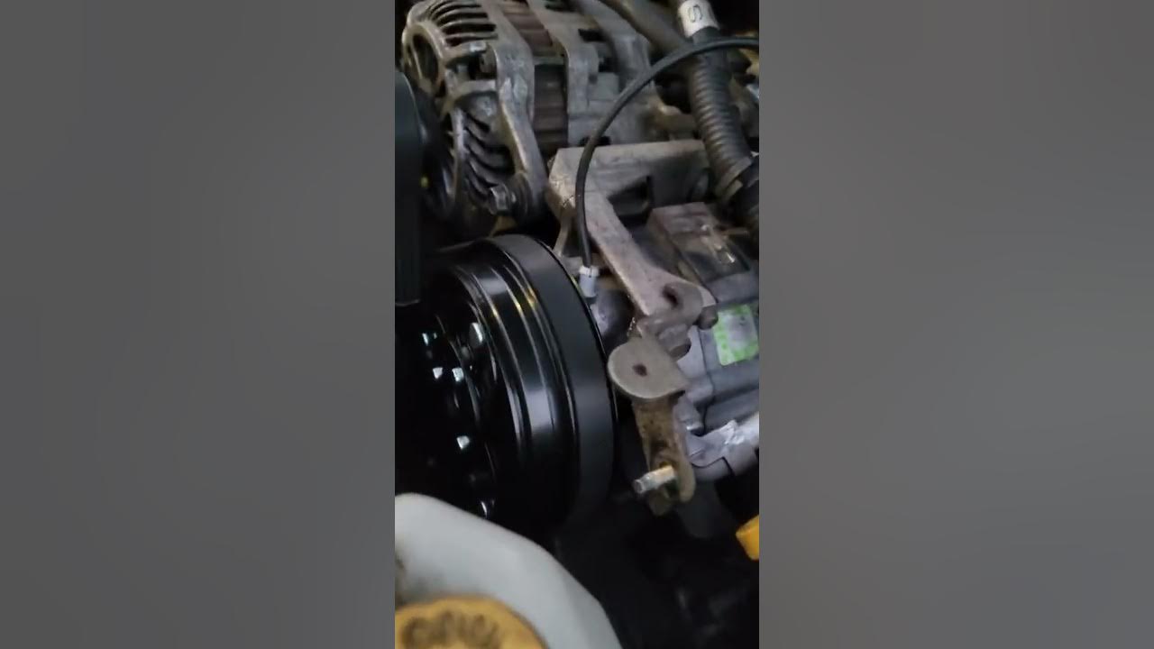2006 subaru forester AC compressor at idle - YouTube