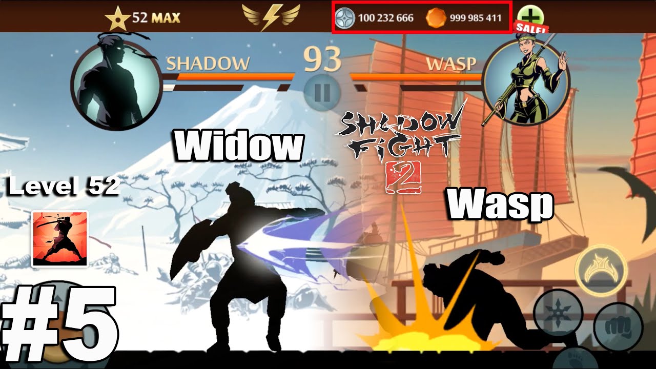 Shadow fight 2 Mod Max Level 52 Defeat WASP and