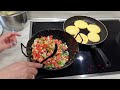 Como hacer Arepas con queso y perico/How to make Arepas with cheese/Wie man Arepas zubereitet