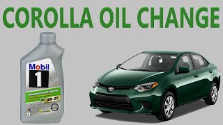 Toyota Corolla Oil Change (2015)