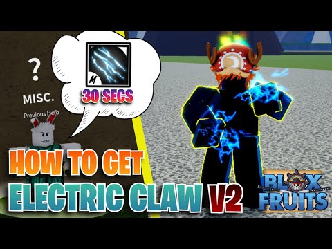 ROBLOX BLOX FRUIT GETTING ELECTRIC CLAW, ROBLOX blox fruit Getting the  electric claw last Finally i got the electric claw, By CLUKOgaming