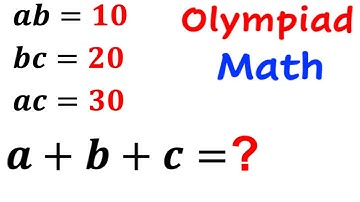 Can you find the value of a+b+c? | (Olympiad Math) | #math #maths