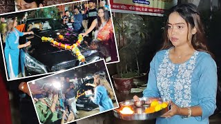 Manisha Rani Bought A New Mercedes Car,Reached Vaishno Devi temple with family to seek blessings