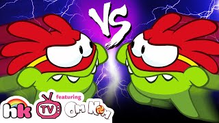 HooplaKidz Tv - Om Nom Stories: Super Noms Double Trouble 🐸🐸  Cut The Rope | Funny Cartoons for Kids