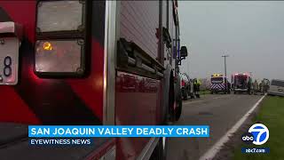 Crash involving van of farmworkers kills 8 in Central California