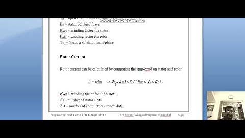 Lecture Video_17EE64_Module-4_Design of Slip Ring Rotor   _Gopinath K