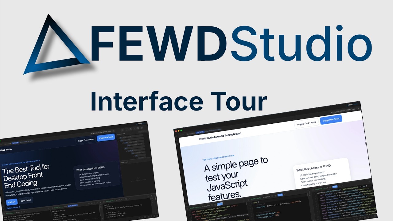 VS Code Alternative: FEWD Studio's All-In-One Page Builder - Interface ...