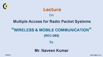 WIRELESS & MOBILE COMMUNICATION LECTURE 16 