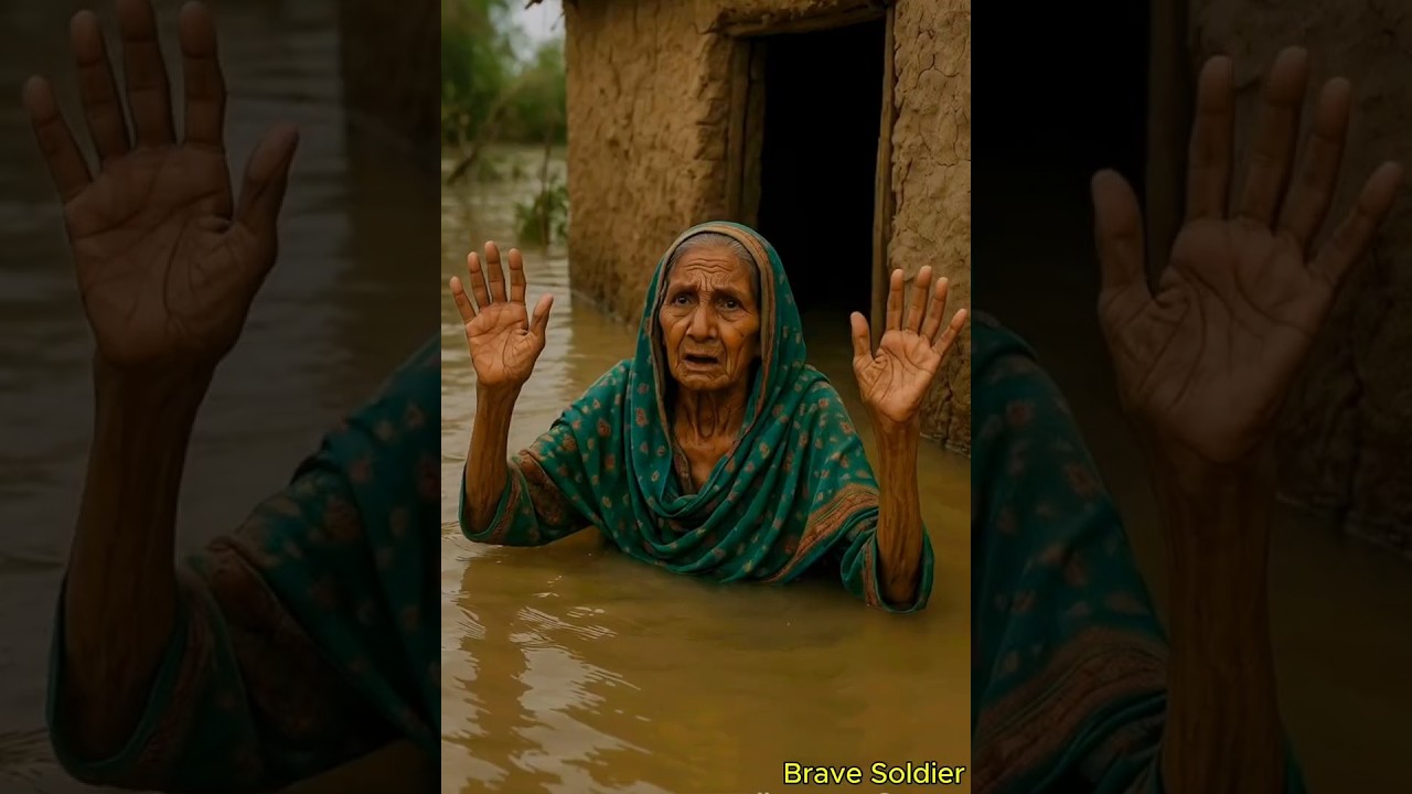 Pak Army Soldier Saved Old Mother from Flood | Brave Soldier 