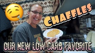 CHAFFLES OUR NEW LOW CARB FAVORITE | Cooking In A Truck