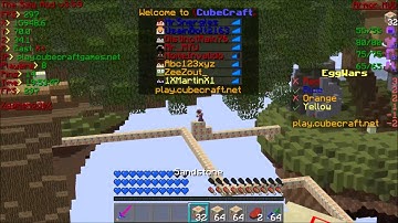 #208 Cubecraft hacker Eggwars MrSnergles [Fastbuild - Fly hacks] [BANNED]
