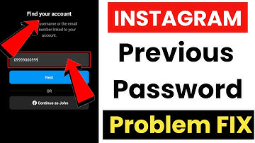 Enter A Previous Password | Instagram Enter A Previous Password Problem