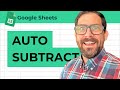Cumulative Subtraction in Google Sheets