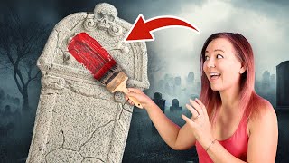 This Halloween Store Tombstone Makeover Is To Die For!