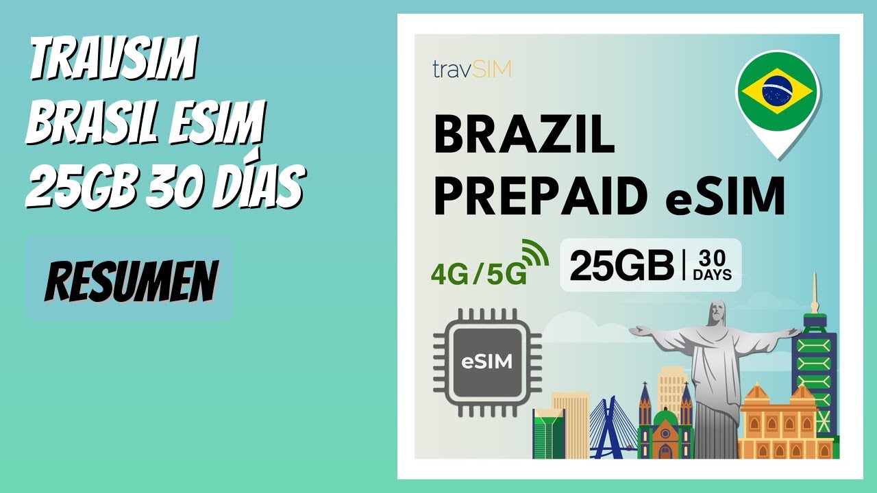 RESEÑA (2026) : travSIM Brasil eSIM 25GB 30 días. DETALLES