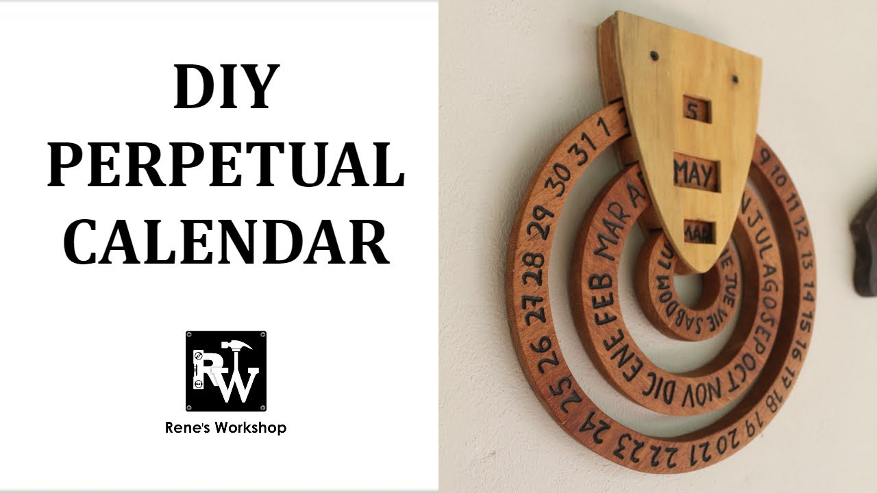 How to Make a Perpetual Calendar DIY Wooden Calendar YouTube