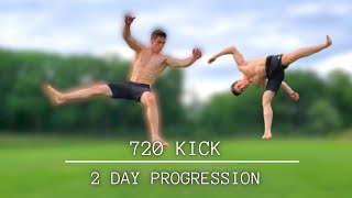 LEARNING THE CHEAT 720 HOOK KICK | 2 Day Progression