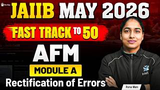 JAIIB AFM Free Online Classes 2026 | Rectification of Errors MCQ Practice | JAIIB May 2026