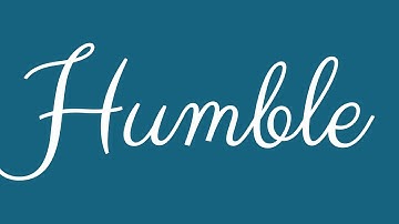 Learn how to Sign the Name Humble Stylishly in Cursive Writing