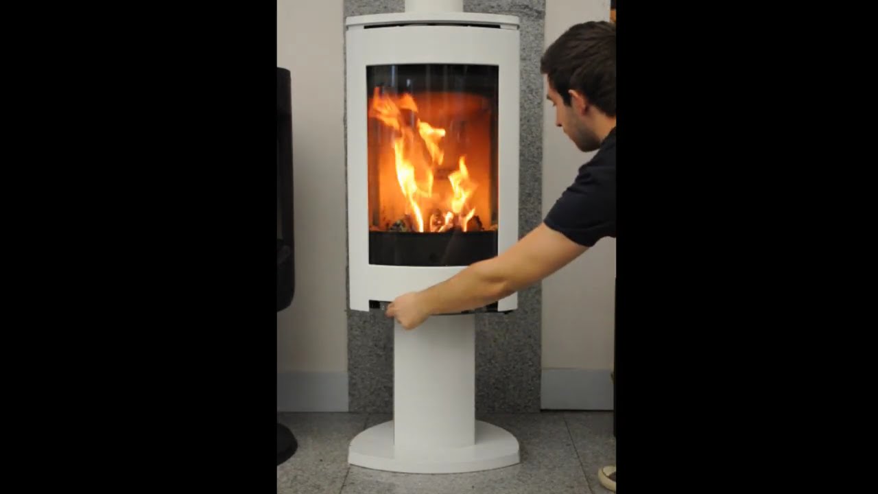 Jotul F373 Wood Burning Stove White Enamel YouTube