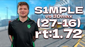 CS2 POV FALCONS s1mple (27-16) vs 3DMAX (nuke) - Thunderpick World Championship 2024