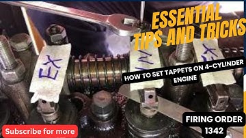 4 cylinder diesel engine tappet setting.