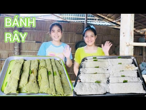 Cách Làm BÁNH RÂY còn gọi là BÁNH DỨA nhân dừa thơm ngon vị lá dứa của ...
