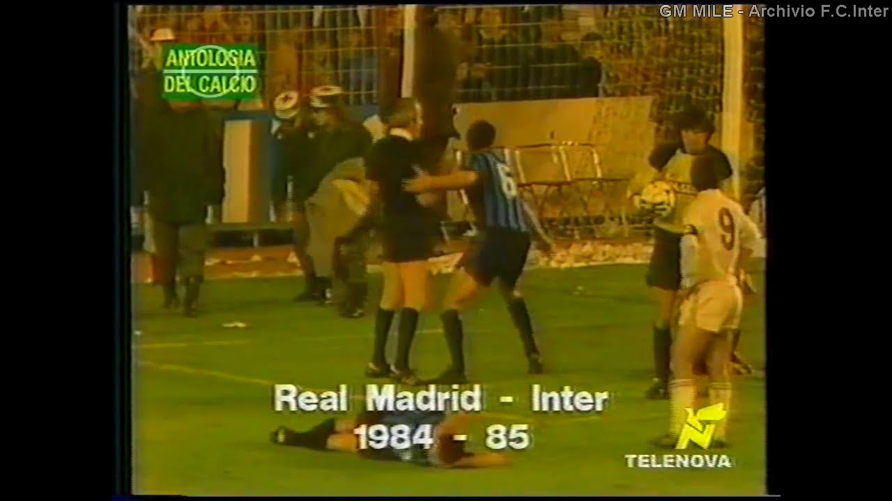 1984-85 (SF Rit Coppa UEFA - 24-04-1985) Real Madrid-INTER 3-0 [Santillana,Santillana,Michel] HLTS