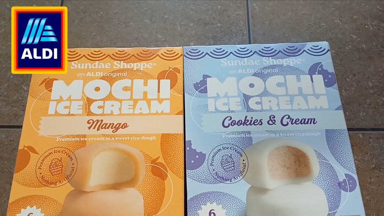 Aldi: Sundae Shoppe Mochi Ice Cream Mango & Cookies & Cream Review/Taste Test