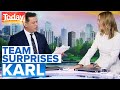 Team brings Karl to tears with gift for daughter Harper | Today Show Australia