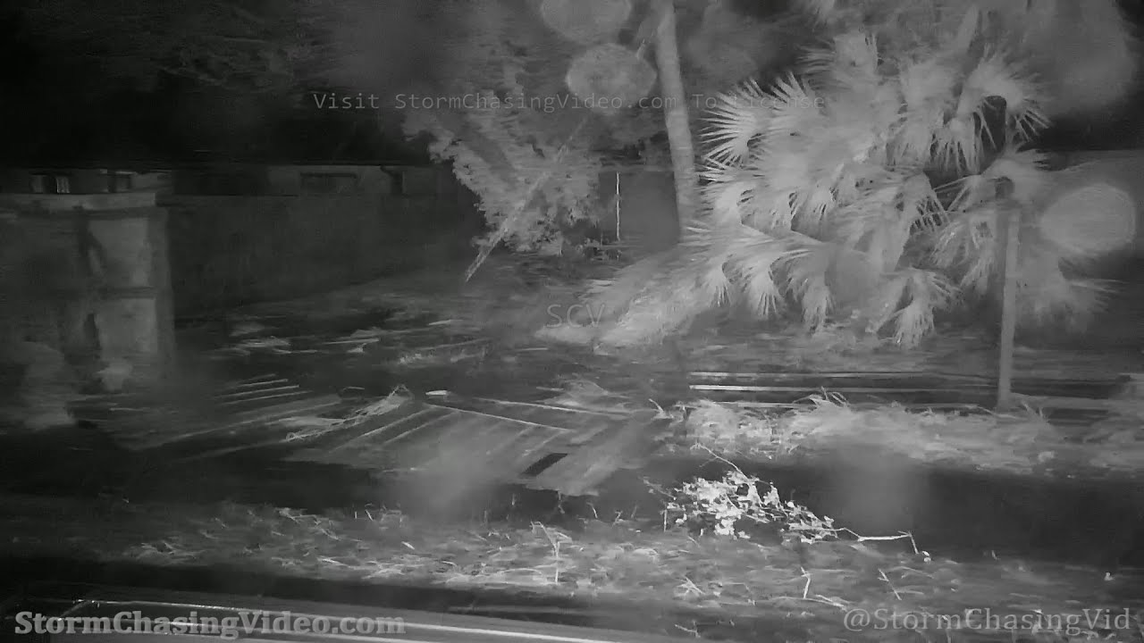 Hurricane Ian after dark storm damage in Vamo, FL - 9/28/2022