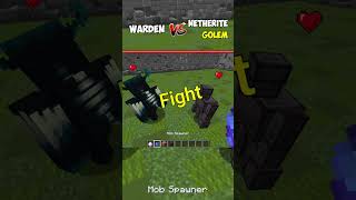 😱Warden Vs Netherite Golem Mob Battle