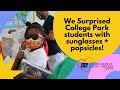 We Surprised College Park Elementary Students With Sunglasses &amp; Popsicles!