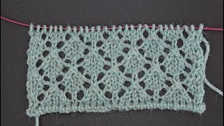 ENGLISH LACE (Easy Lace Knitting Stitch Pattern)