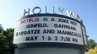 Netflix is a Joke Hollywood Bowl Marquee Seinfeld Gaffigan Bargatze Maniscalco Los Angeles CA 2024