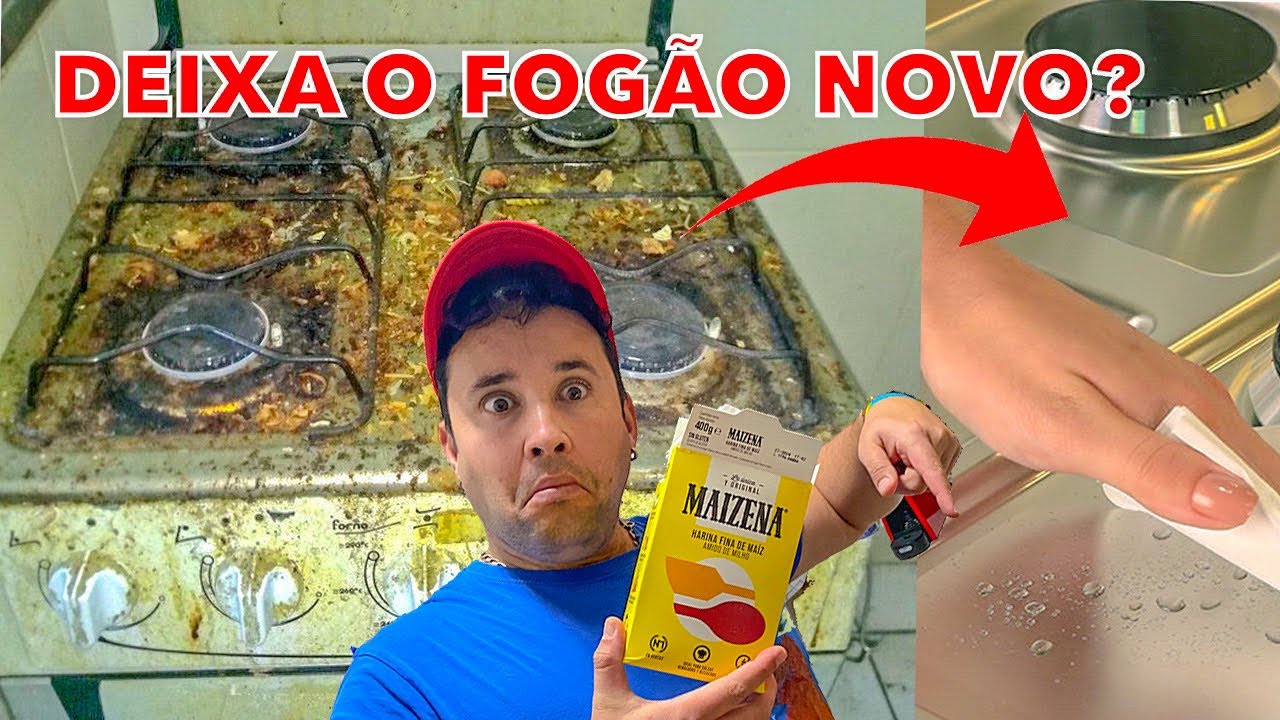FICA MAIS LIMPO QUE OS FOGÃO DE LOJA! USANDO SOMENTE ISSO! FAÇA VOCÊ MESMO