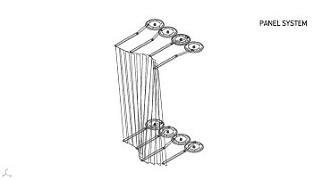 Kinetic facade "Irregular stripes"