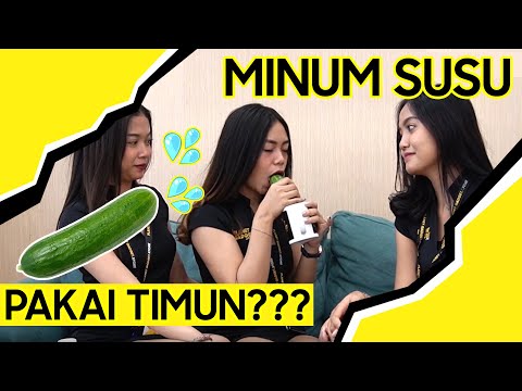 MINUM SUSU PAKE TIMUN??? | CHALLENGE MINUM SUSU