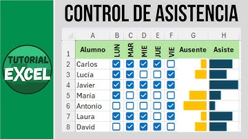 ✅ Control de Asistencia en Excel con Casillas y Gráficos Dinámicos (Paso a Paso)