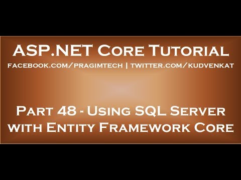 Using sql server with entity framework core