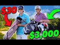 Playing a golf match  30 clubs vs 3000 clubs