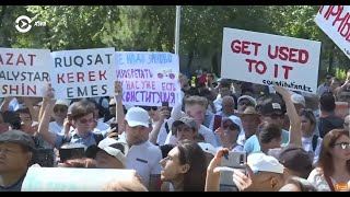 Азия: разрешенный митинг в Алматы
