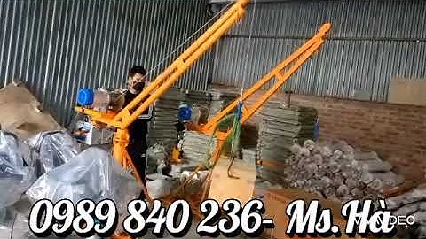 Bộ khung cẩu xoay mini kết hợp tời đa năng 30m/phút.Tời điện xây dựng tốc độ nhanh 200kg,300kg,400kg