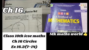 Class 10th icse maths Ch 16 Circles Ex16.2(7-14)